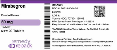 Mm1 (Mirabegron 50mg 70518 4304 00)
